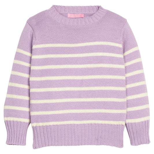 BISBY Striped Sweater- Lavender