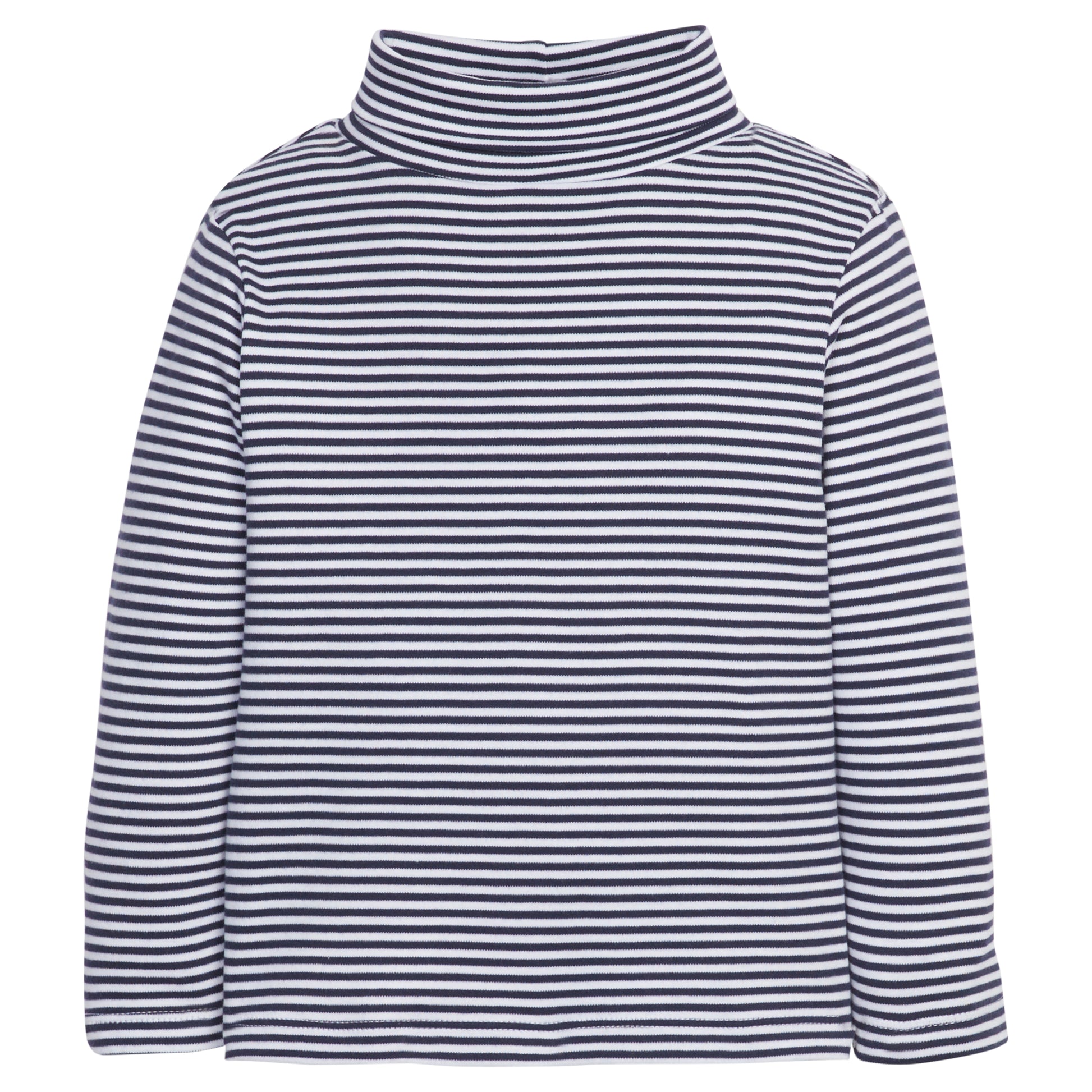 Little English Striped Turtleneck - Navy