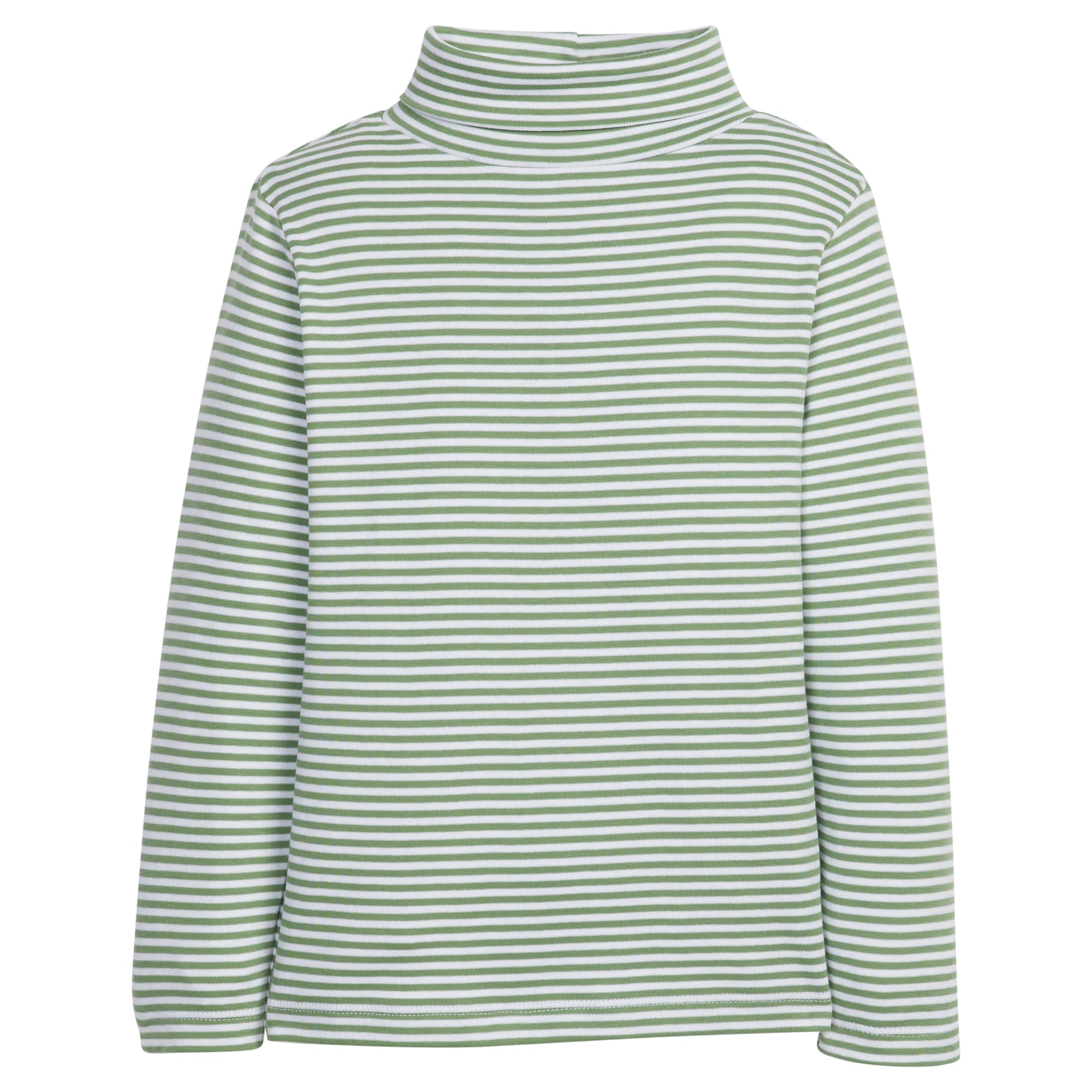 Little English Striped Turtleneck - Watercress