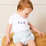 Classic Striped Bloomer in Sky Blue