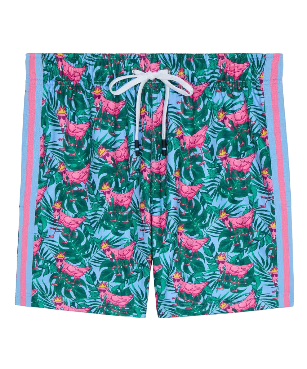 FlaminGoat AOP Mesh Shorts- Carolina Blue for kids