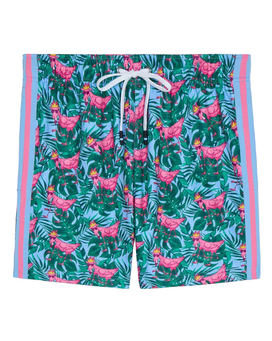 FlaminGoat AOP Mesh Shorts- Carolina Blue for kids