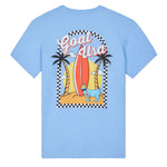 GOAT USA Surf and Palm T-Shirt - Carolina Blue