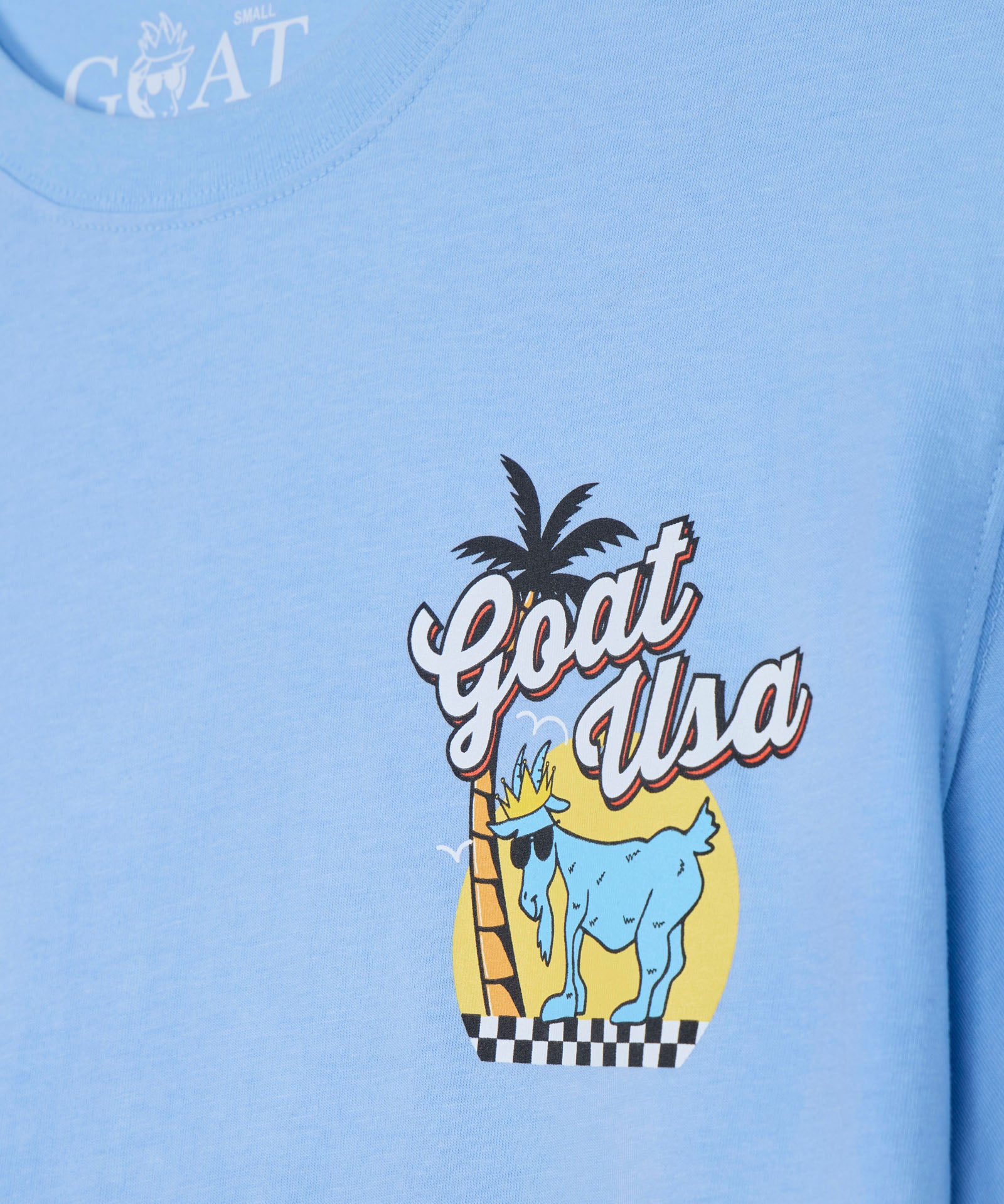 Surf and Palm T-Shirt - Carolina Blue