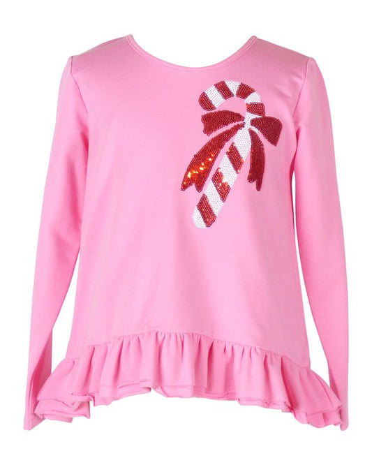 The Yellow Lamb Candy Cane Tinley Top