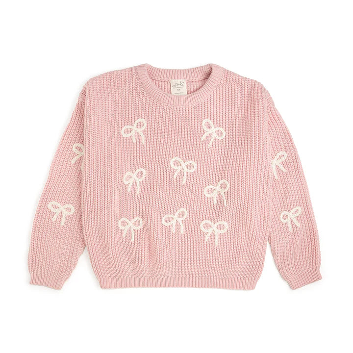 Sweet Wink All Over Bows Knit Sweater