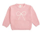 Sweet Wink Bow Yarn Knit Sweater