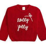 Sweet Wink Holly Jolly Bow Knit Sweater