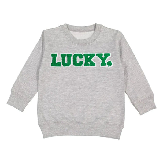 Sweet Wink Lucky Boy Patch St. Patrick's Day Sweatshirt