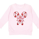 Sweet Wink Candy Cane Patch Sweatshirt- Ballet
