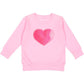 Sweet Wink Heart Sequin Patch Sweatshirt - Pink