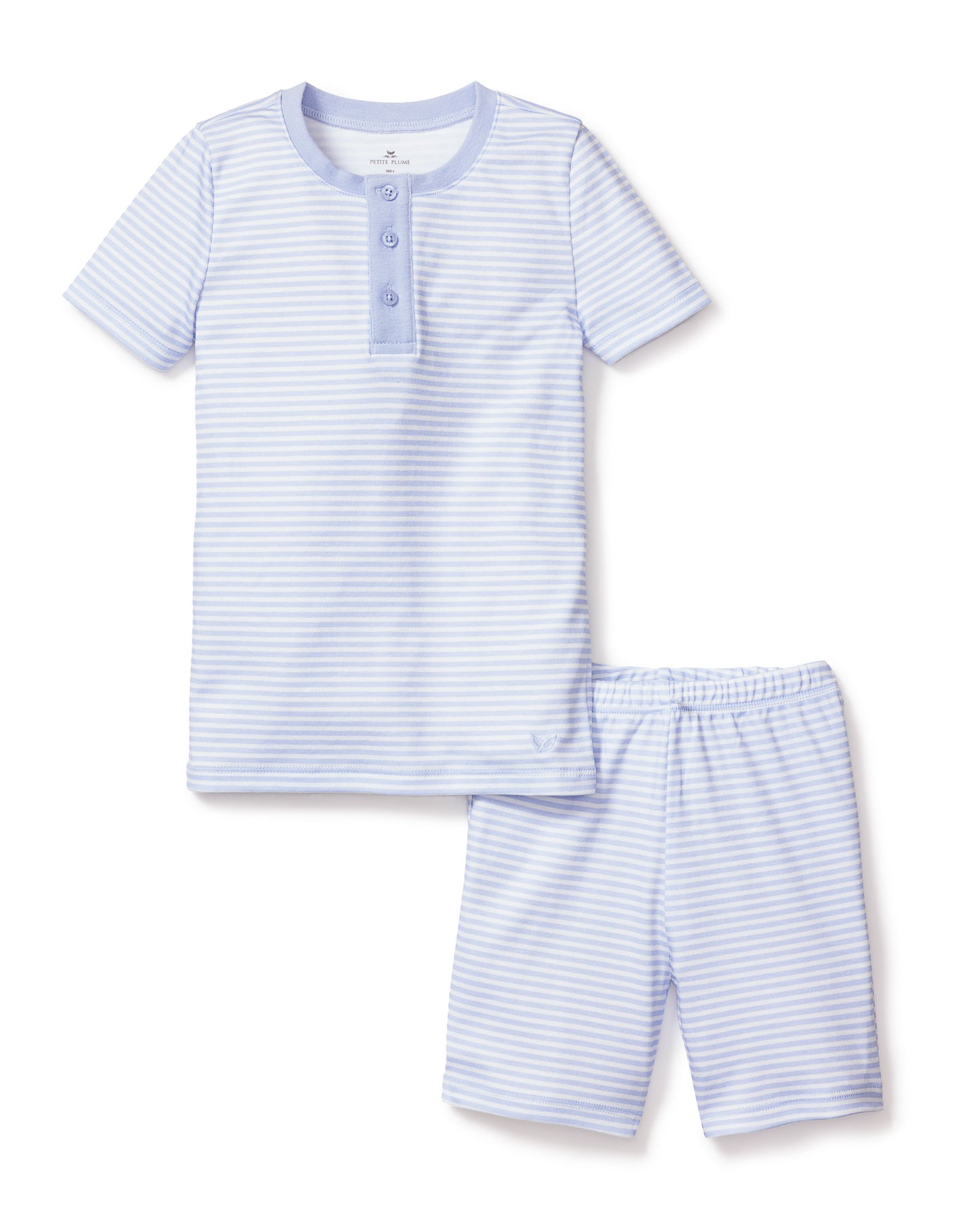 Petite Plume Blue Stripes Snug Fit Short Set