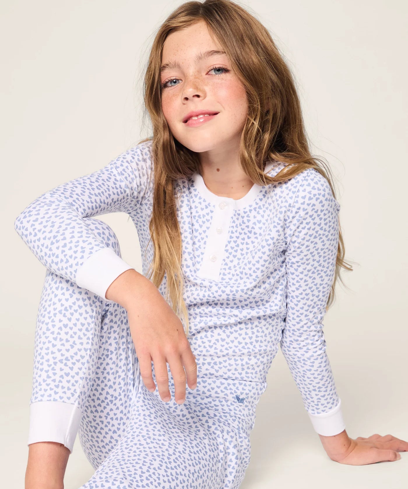 Petite Plume Bluehearts Snug Fit Pajamas