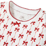 Petite Plume Blissful Red Bows Snug Fit Kids Pajamas