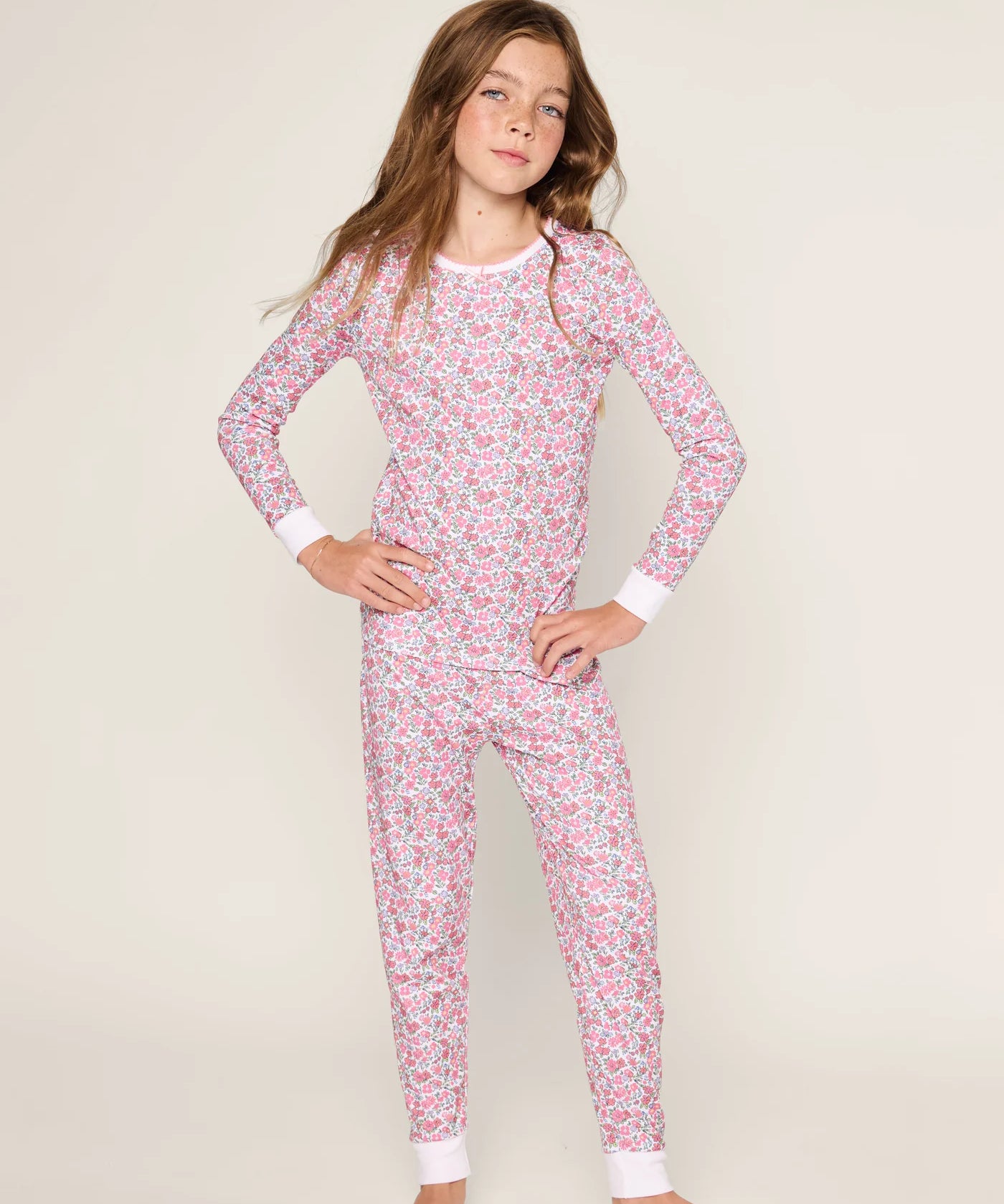 Petite Plume Fleurs de Rose Snug Fit Pajamas