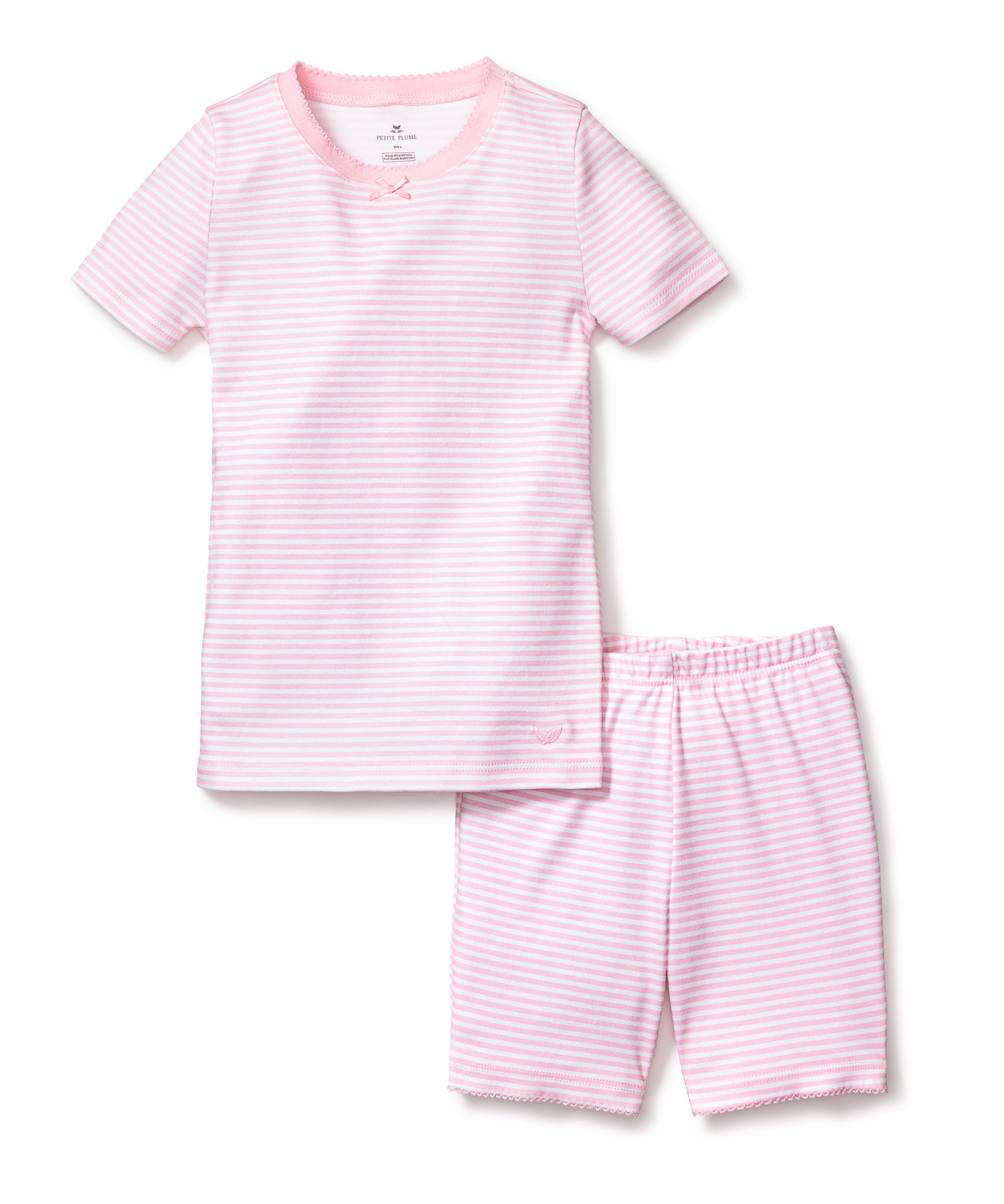 Petite Plume Pink Stripes Snug Fit Short Set