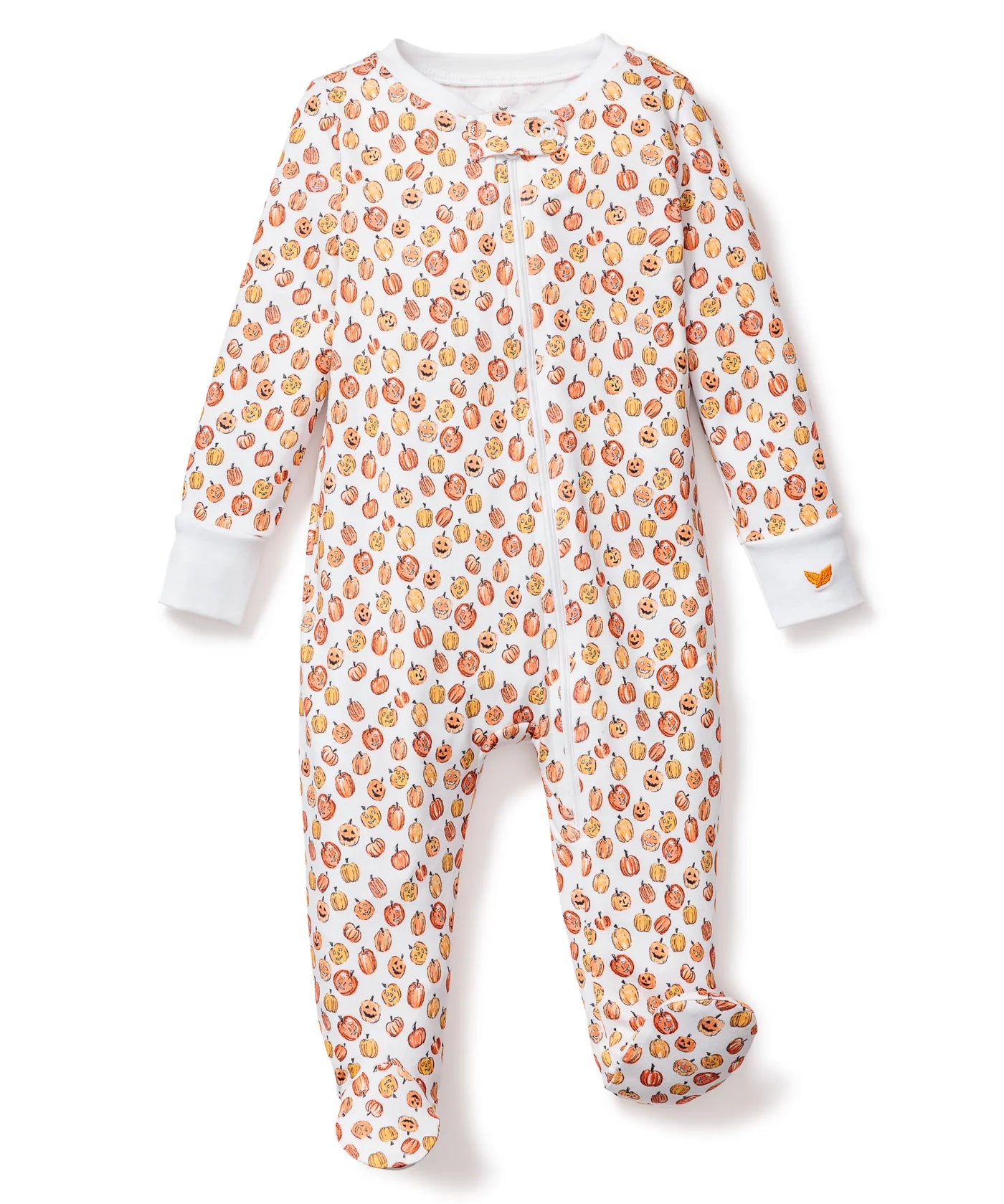 Petite Plume Pumpkin Patch Pima Romper 