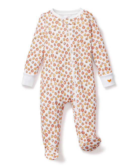 Petite Plume Pumpkin Patch Pima Romper 