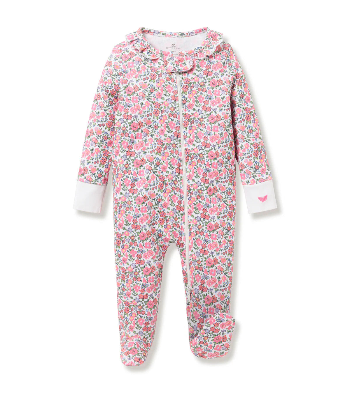 Petite Plume Fleurs De Rose Pima Romper