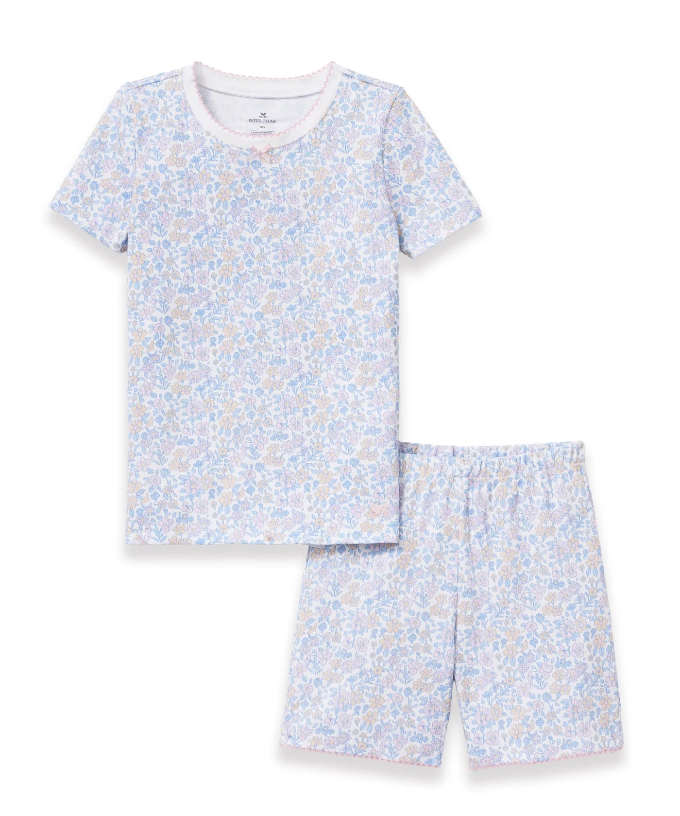 Petite Plume Fleur Blanche Snug Fit Short Set Pajamas