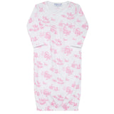 Nellapima Teddy Bear Toile Gown -Pink