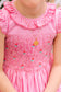 Antionette Paris Tulip Pink Gingham Frilled Smocked Dress