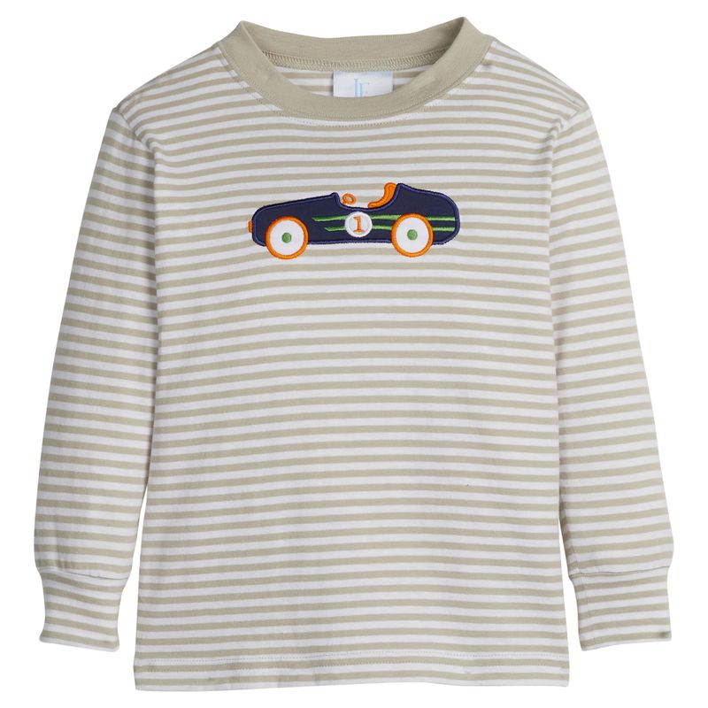 Little English Applique Tee Shirt - Vintage Race Car