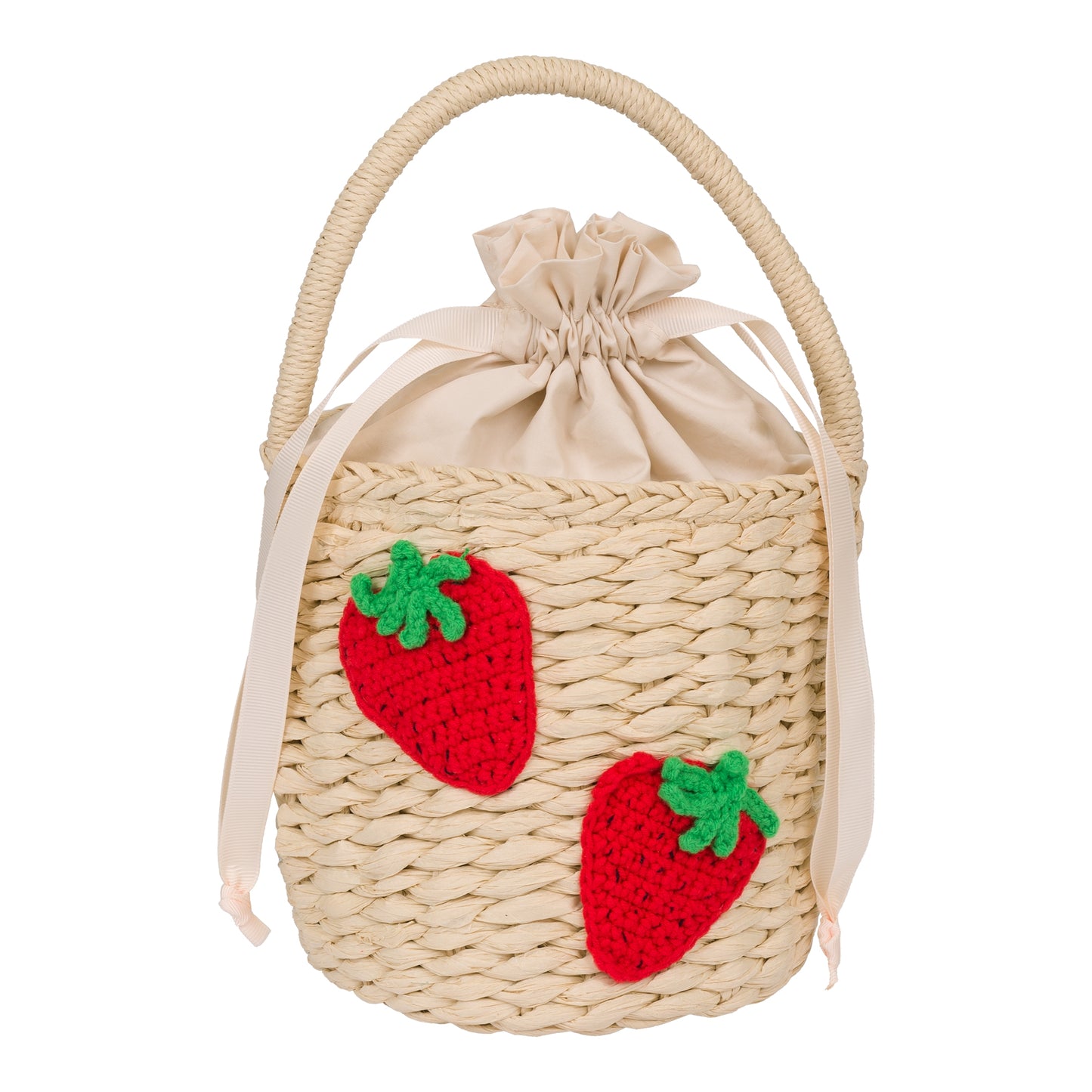 Stella McCartney Kids Strawberry Straw Bucket Bag 