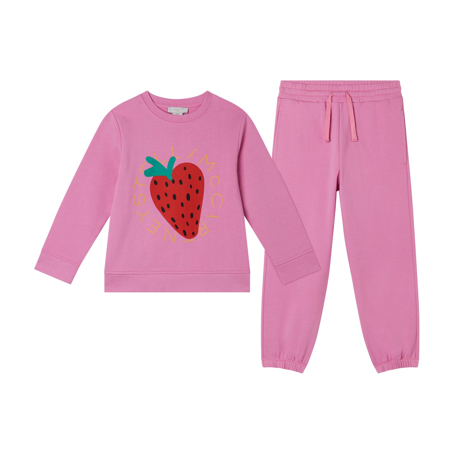 Stella McCartney Kids Pink Strawberry Print Tracksuit