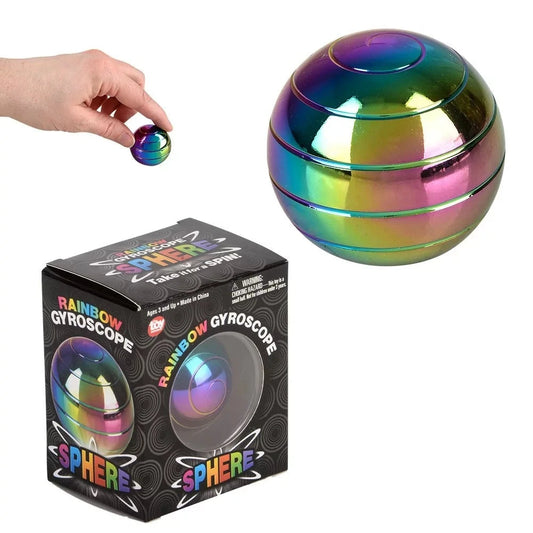 The Toy Network 1.5" Rainbow Gyroscope Sphere