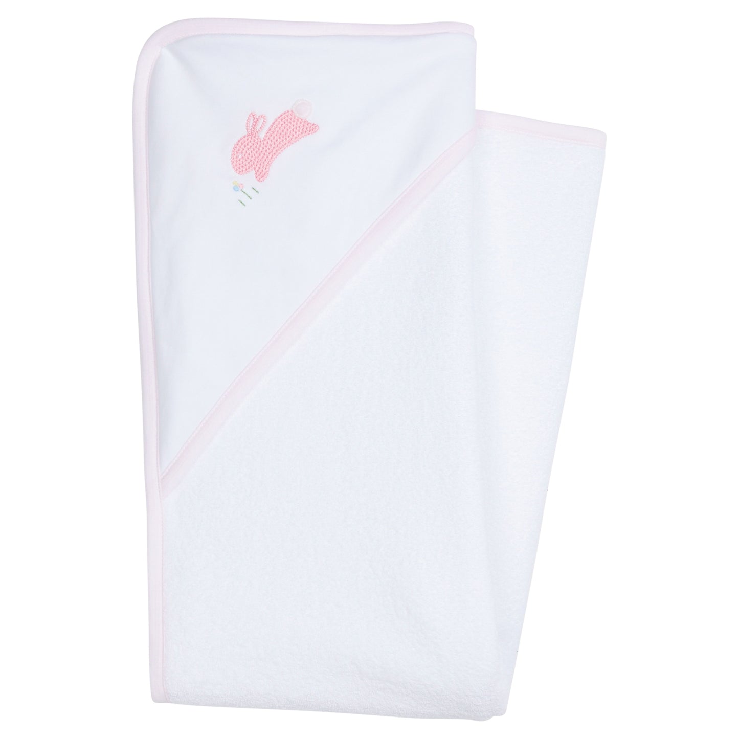 Little English Hooded Towel - Pink Bunny