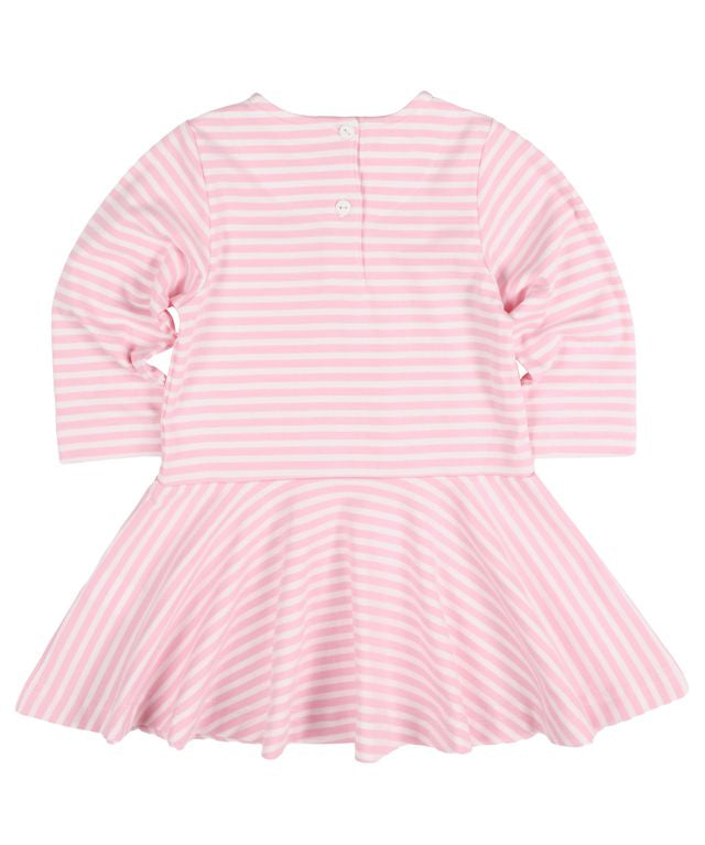 Florence Eiseman Stripe Knit Dress With Applique Hearts