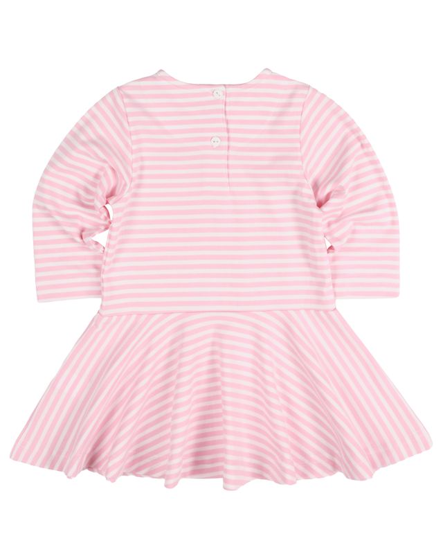 Florence Eiseman Stripe Knit Dress With Applique Hearts