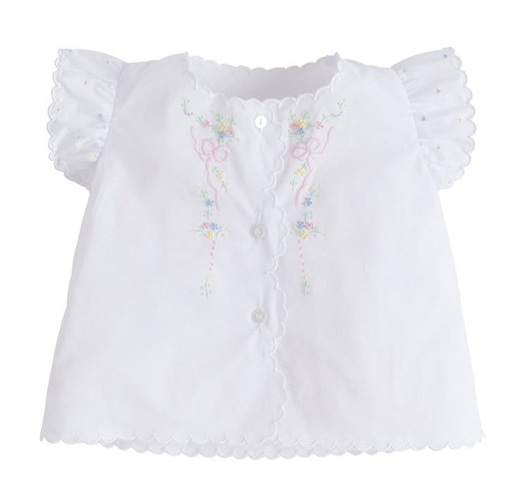 Little English Bow & Flower Tea Blouse
