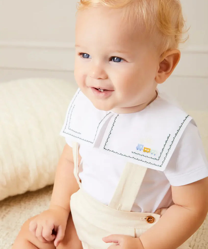 Plain Bloomers With Braces in White