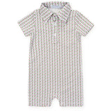 Lila and Hayes Tripp Boys' Polo Shortall - Christmas at the Club