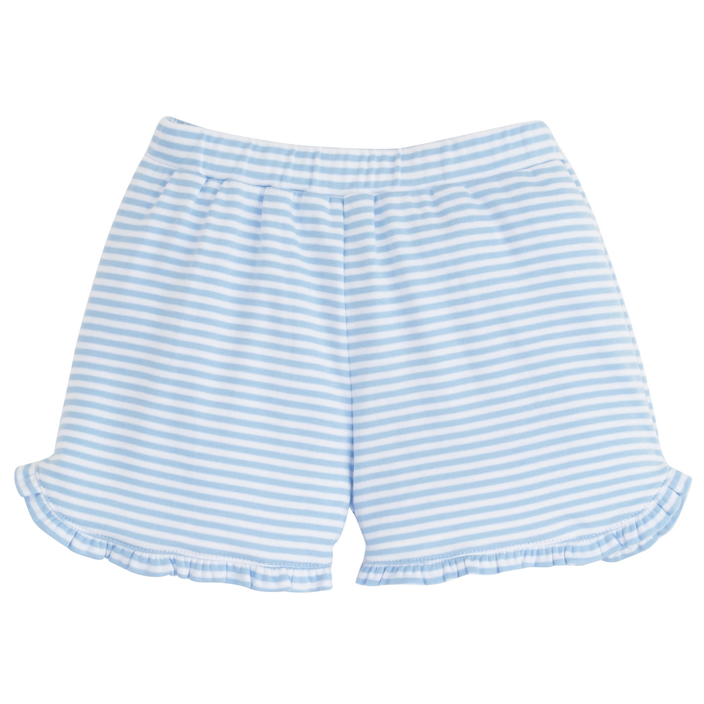 Little English Tulip Knit Short - Light Blue Stripe