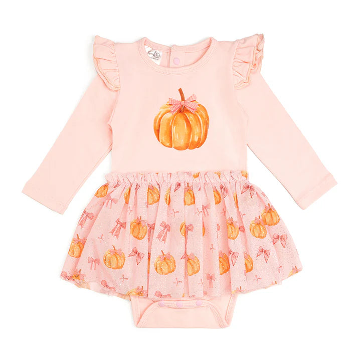 Sweet Wink Coquette Pumpkin Long Sleeve Bodysuit