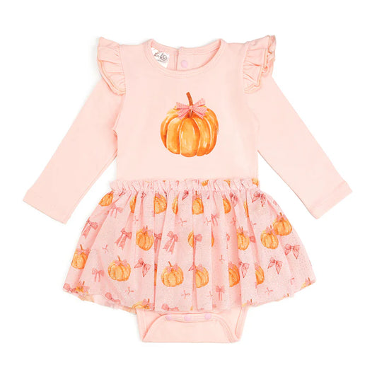 Sweet Wink Coquette Pumpkin Long Sleeve Bodysuit