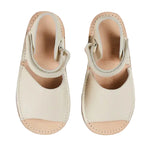 Pepa London Open Toe Leather Sandals in Ivory
