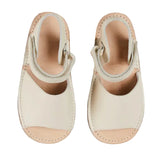 Pepa London Open Toe Leather Sandals in Ivory