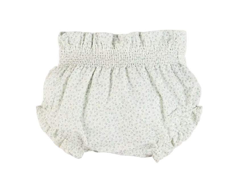 Pepa London Betsy Floral Hand Smocked Bloomers in Blue