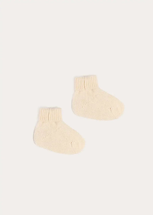 Cashmere Sock Booties in Cream