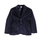 Pepa London Velvet Three Button Blazer Jacket in Navy