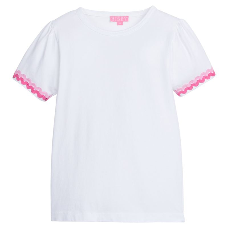 Bisby Ric Rac Essential Tee- Pink