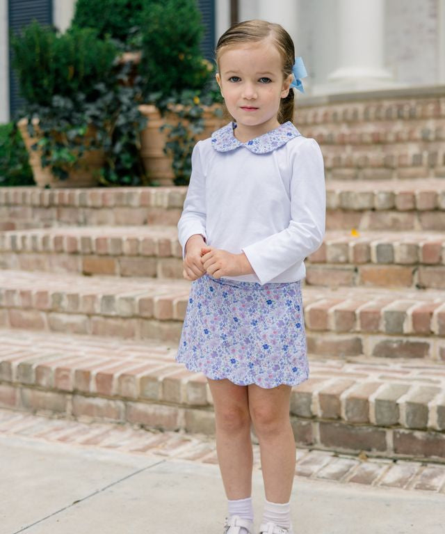 Iris Garden Scallop Skort