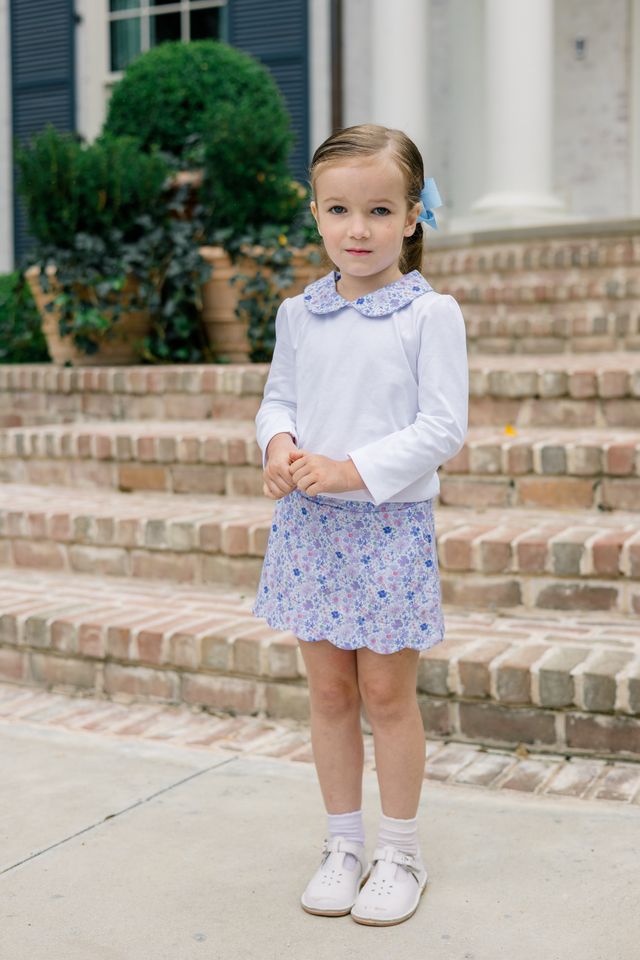 Iris Garden Scallop Skort