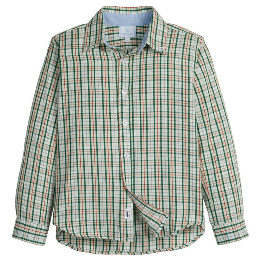 Little English Button Down Shirt - Mistletoe Tartan