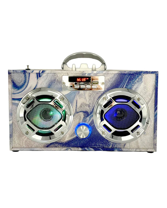 Blue Swirl Bluetooth Boombox