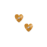 Screwback Stud Earrings - Andrea Heart